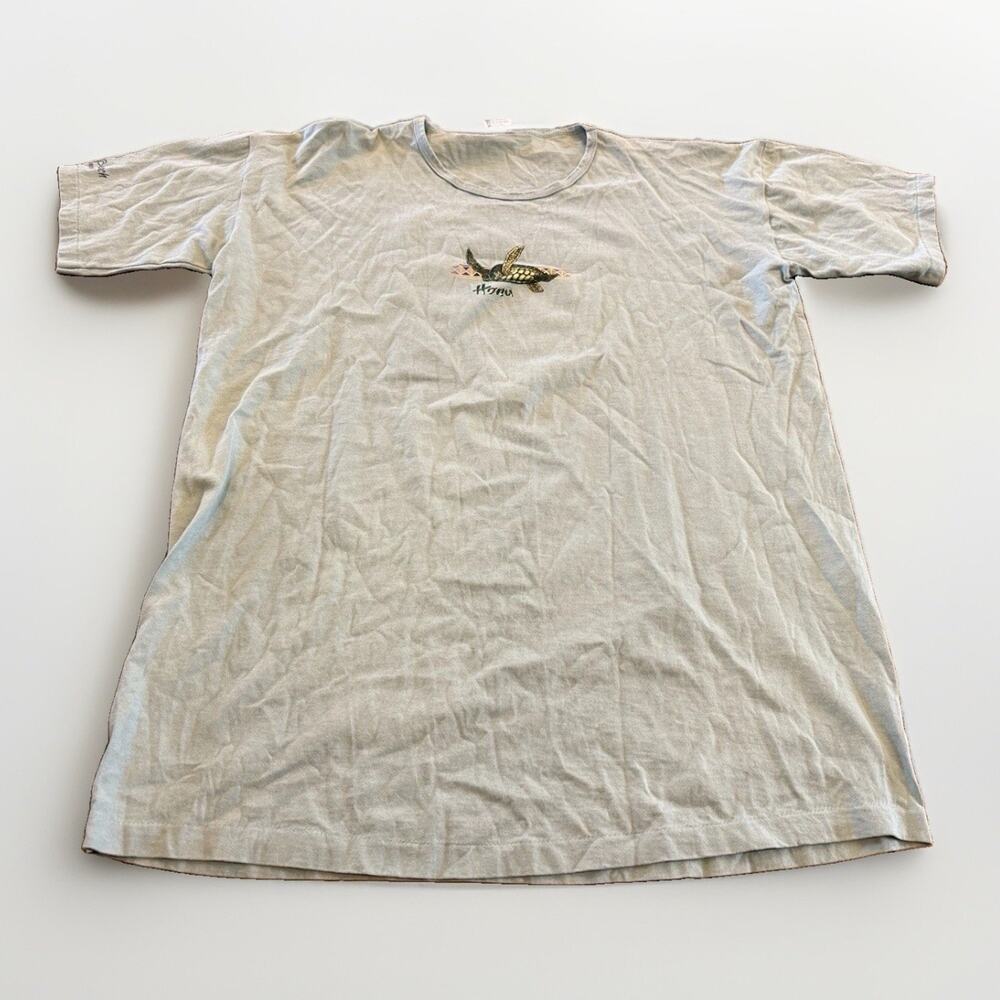 Vintage Anvil Hawaiian Traditions Honu Hawaii Long T-Shirt One Size Made in USA